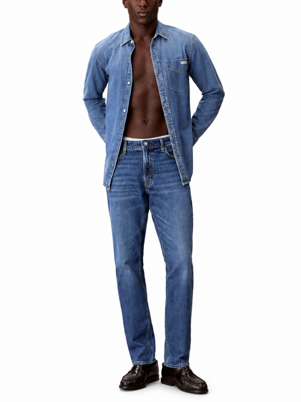 Jeans Calvin Klein Slim Hampton Medium Blue Denim LV04RB735G ASA CALVIN KLEIN 