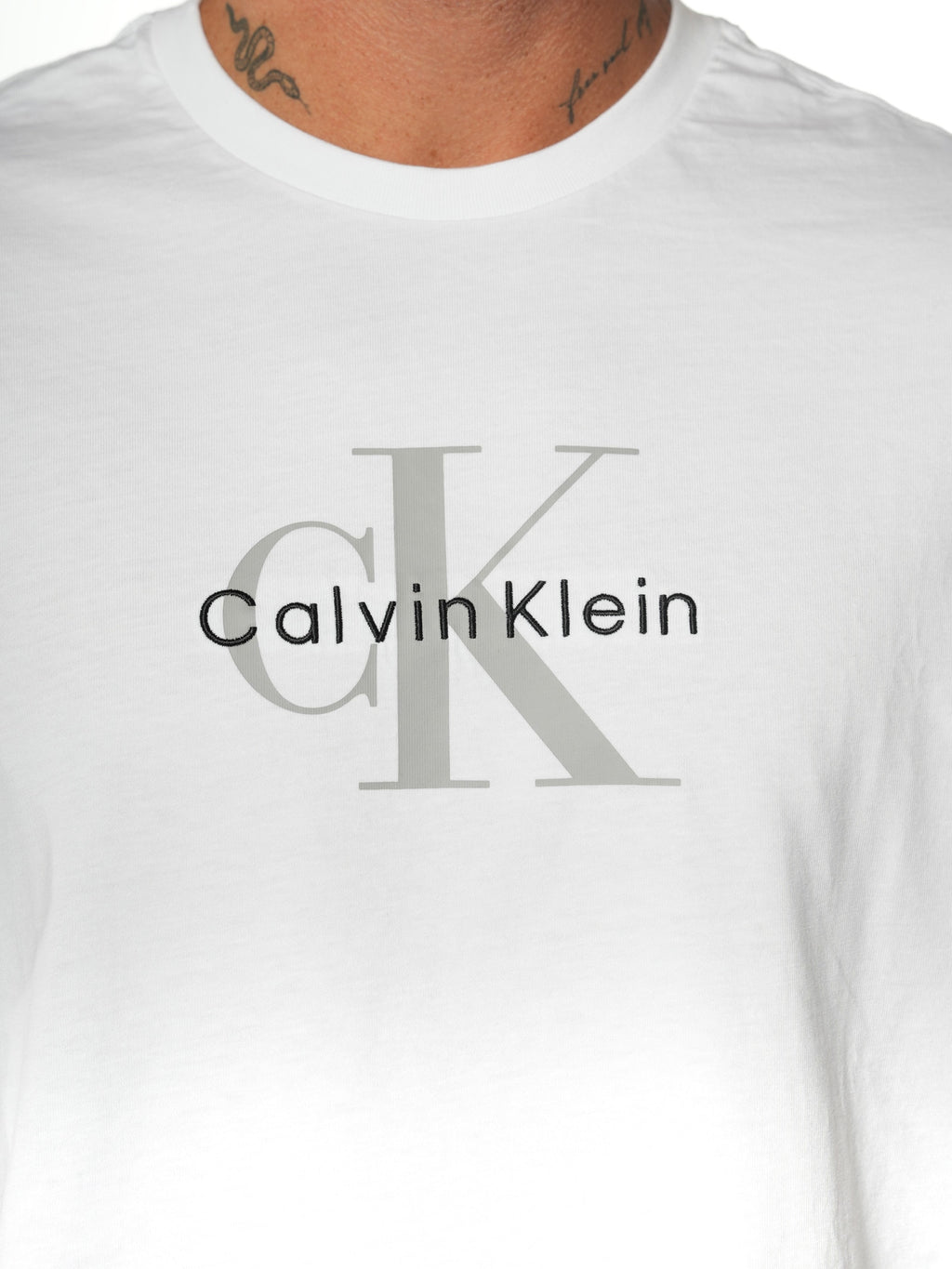 T-shirt Calvin Klein Bianco Monologo LV04RB862G YAA CALVIN KLEIN 