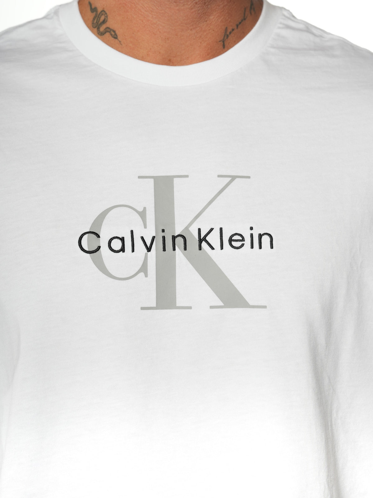 T-shirt Calvin Klein Bianco Monologo LV04RB862G YAA CALVIN KLEIN 
