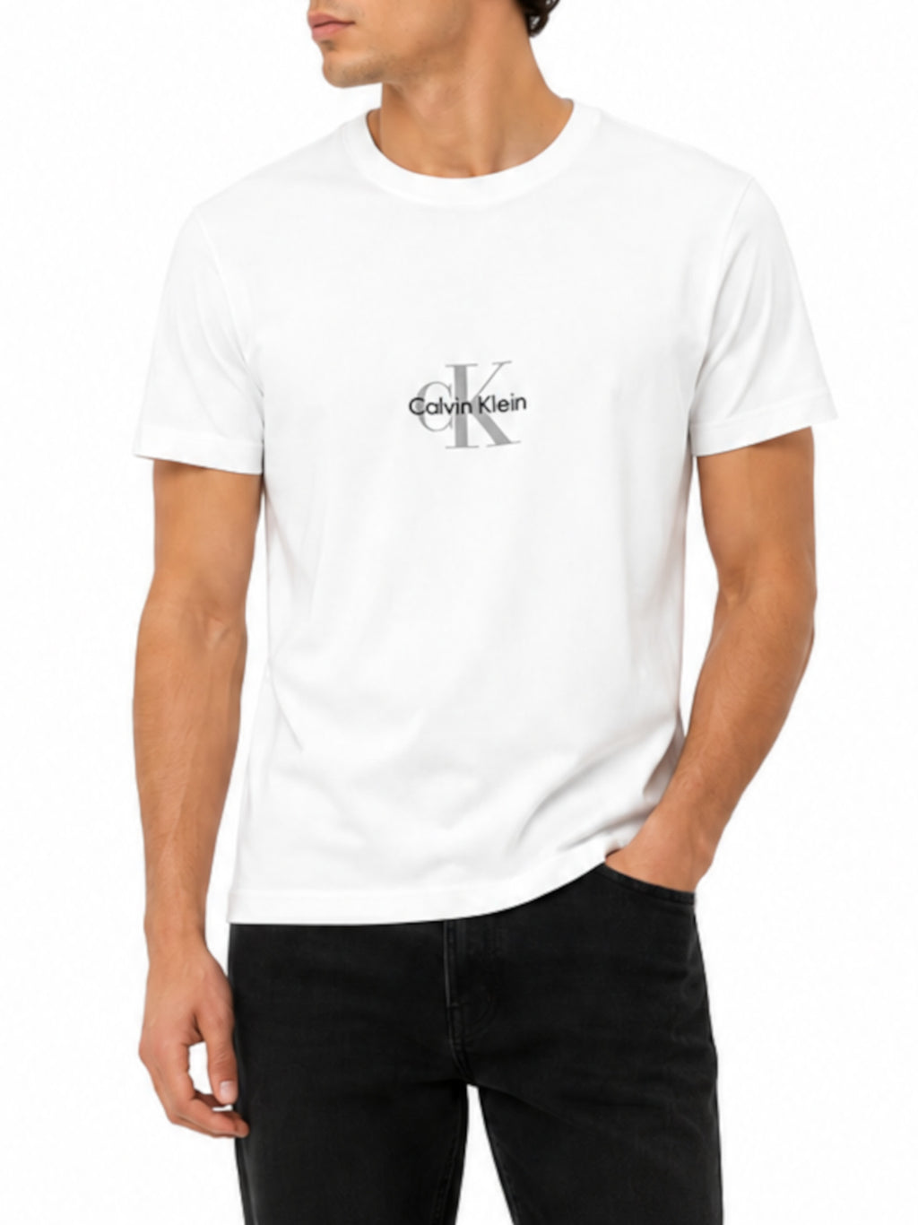 T-shirt Calvin Klein Bianco Monologo LV04RB866G YAF CALVIN KLEIN 