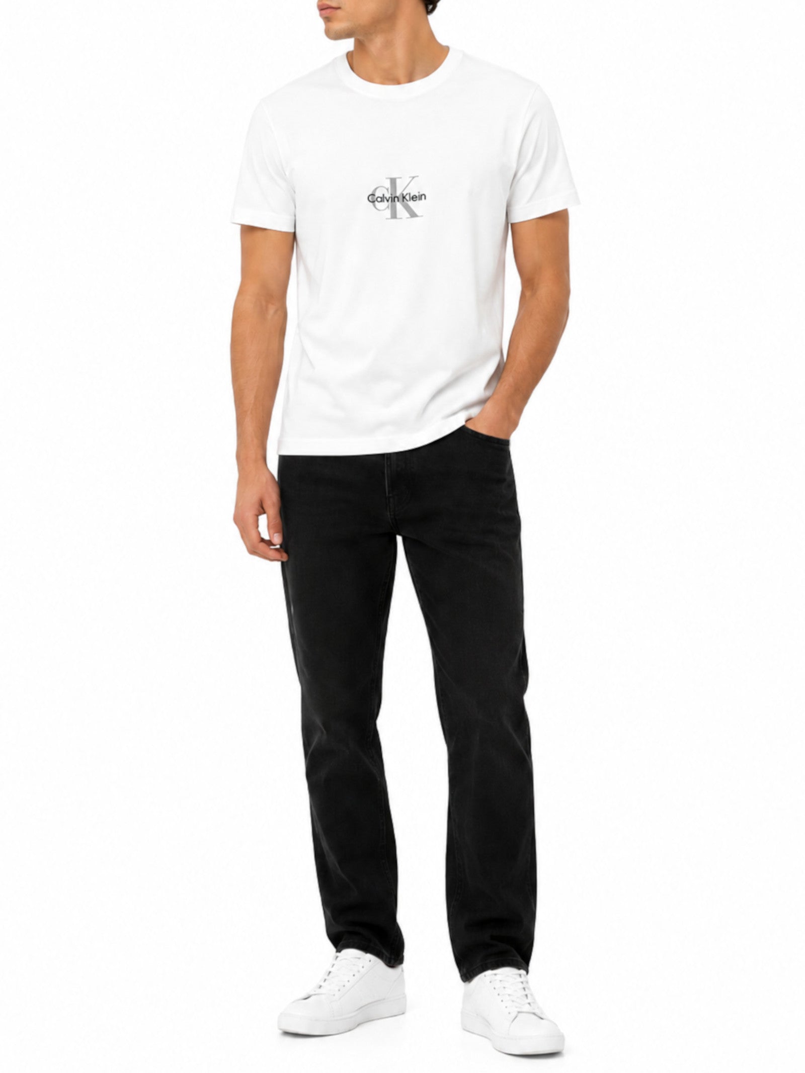 T-shirt Calvin Klein Bianco Monologo LV04RB866G YAF CALVIN KLEIN 