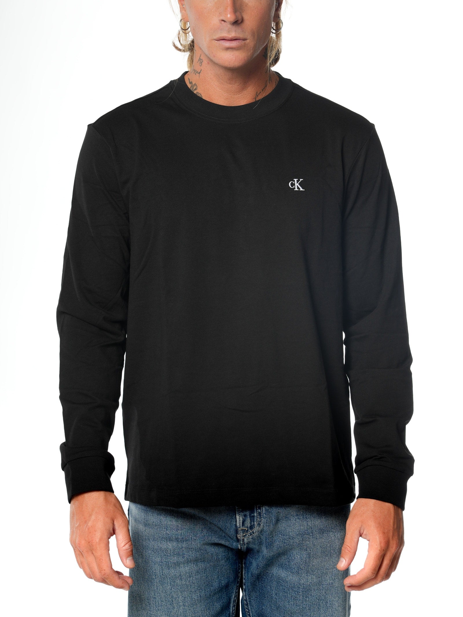 T-shirt Calvin Klein Nero manica lunga LV04RD247G UB1 CALVIN KLEIN 