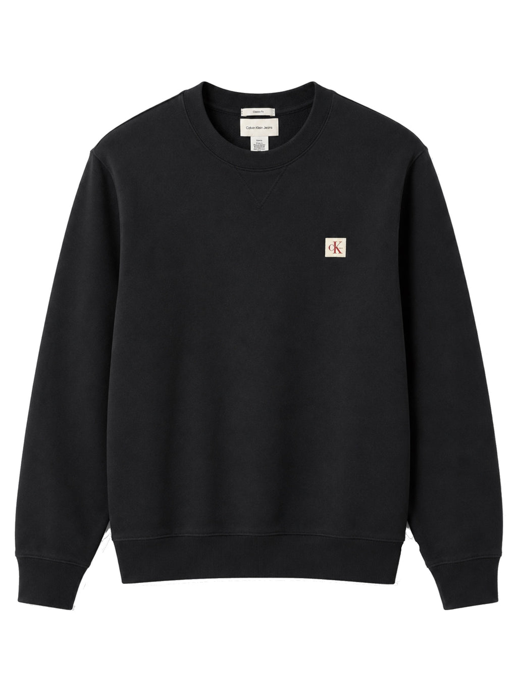 Felpa Calvin Klein badge Nera con logo LV04RG268G UB1 CALVIN KLEIN 