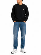 Felpa Calvin Klein badge Nera con logo LV04RG268G UB1 CALVIN KLEIN 