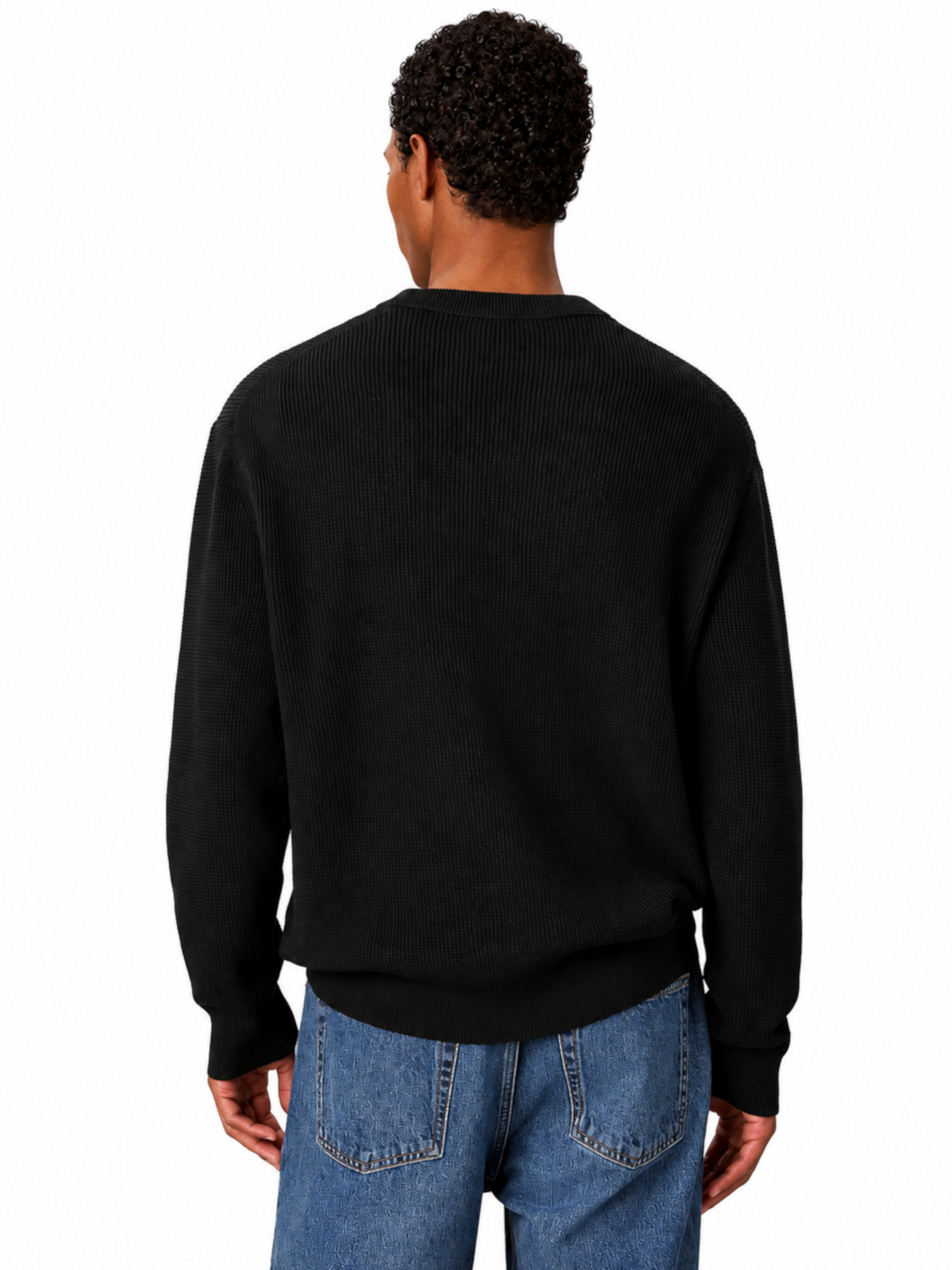 Maglia Calvin Klein Blu Waffle LV04RH326G UB1 CALVIN KLEIN 
