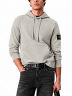 Felpa Calvin Klein Beige Badge cappuccio LV04RJ201G PDJ CALVIN KLEIN 
