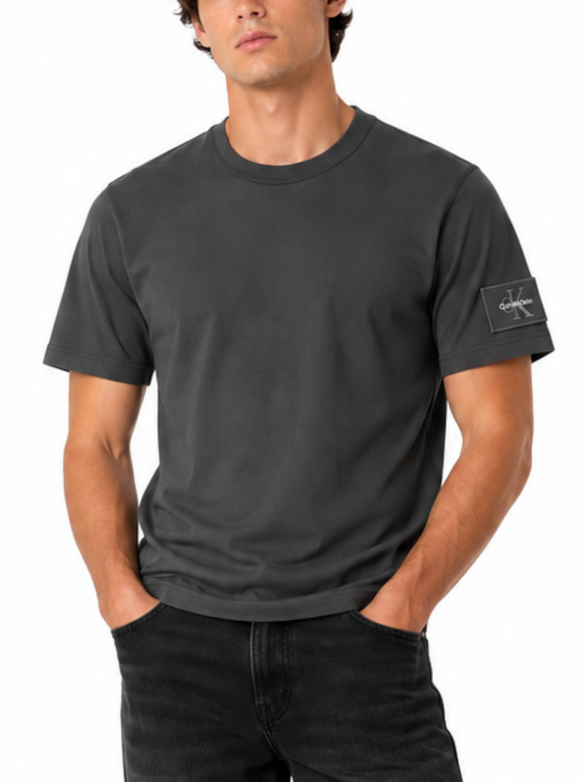 T-shirt Calvin Klein Antracite Badge LV04RJ206G 8MN CALVIN KLEIN 