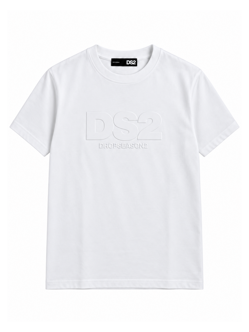 T-shirt DS2 Bianco logo rilievo F62A304 BIANCO DS2 