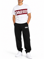 T-shirt DS2 Bianco Bordeaux con maxi stampa F62A370 BIANCO DS2 