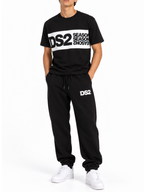 T-shirt DS2 Nero Bianco con maxi stampa F62A370 NERO DS2 