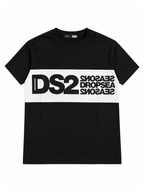 T-shirt DS2 Nero Bianco con maxi stampa F62A370 NERO DS2 