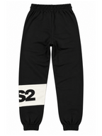 Pantalone DS2 Nero Bianco Banda in felpa F62A372 NERO DS2 