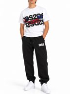 T-shirt DS2 Bianco con stampa diagonal F62A376 BIANCO DS2 