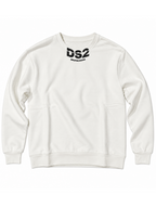 Felpa DS2 Bianco logo gommato F62A387 BIANCO DS2 