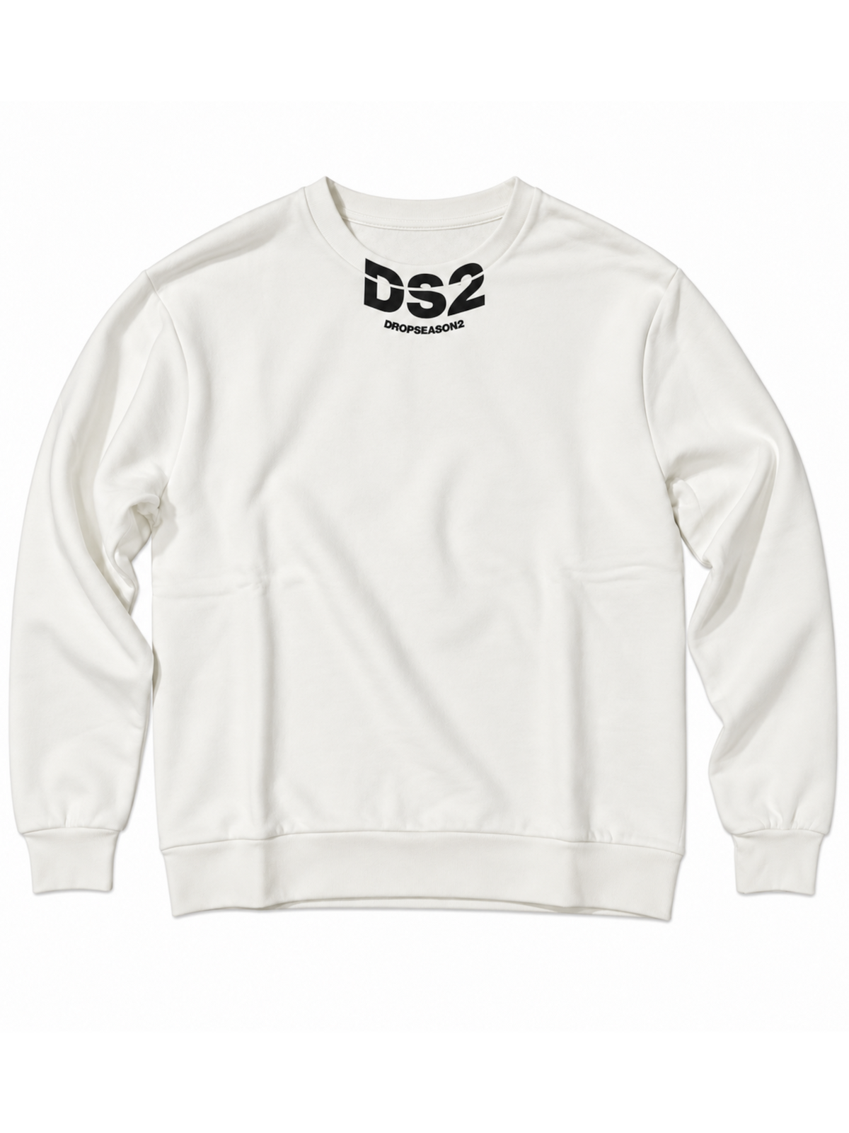 Felpa DS2 Bianco logo gommato F62A387 BIANCO DS2 
