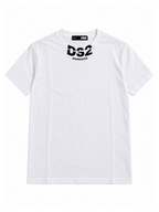 T-shirt DS2 Bianco logo collo F62A389 BIANCO DS2 