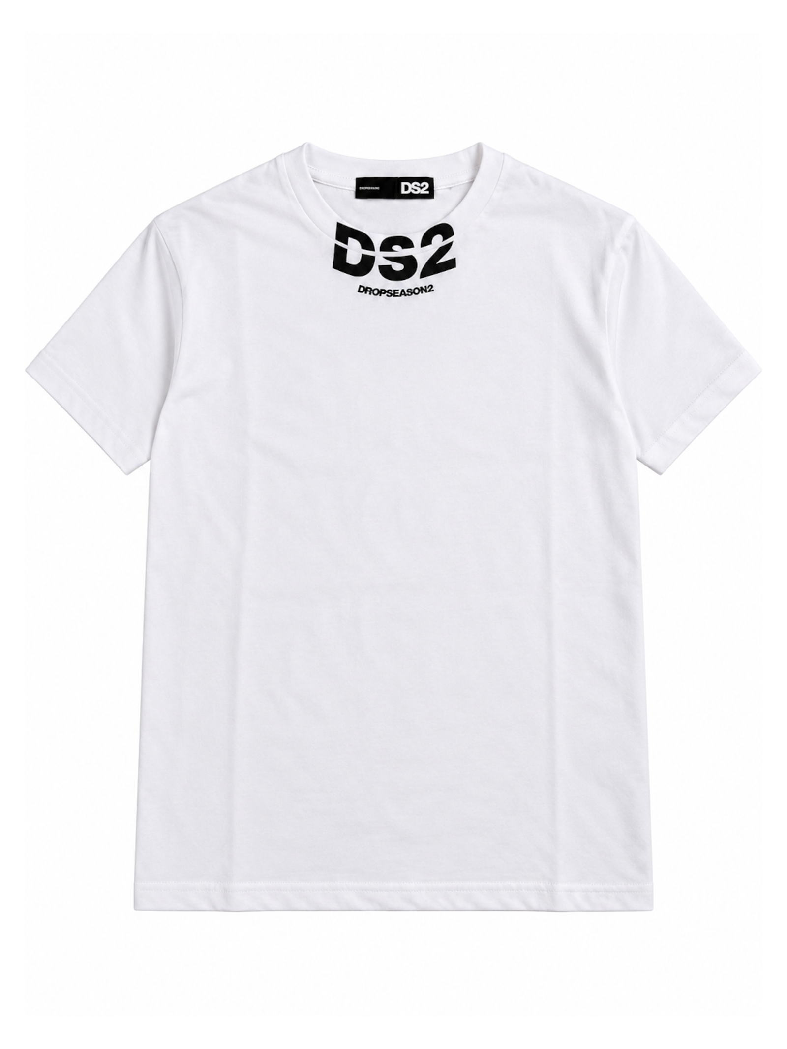 T-shirt DS2 Bianco logo collo F62A389 BIANCO DS2 