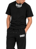 T-shirt DS2 Nero logo collo F62A389 NERO DS2 