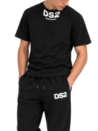 T-shirt DS2 Nero logo collo F62A389 NERO DS2 