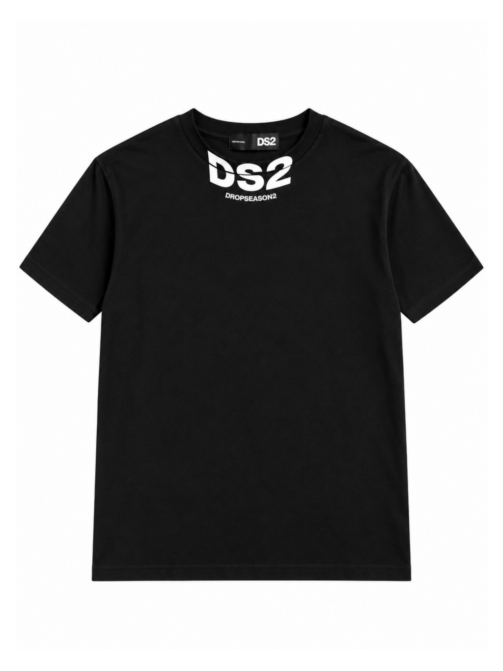 T-shirt DS2 Nero logo collo F62A389 NERO DS2 