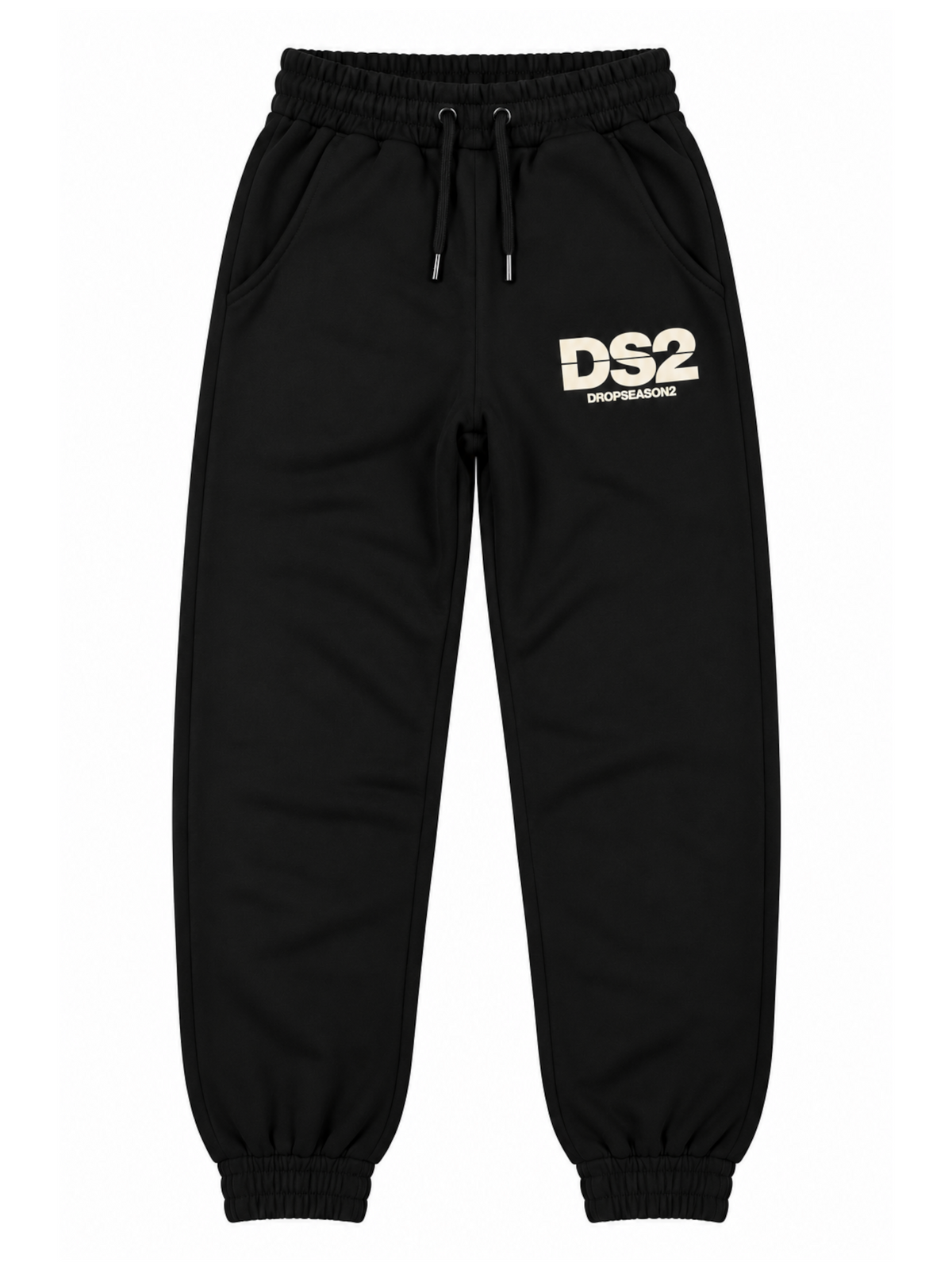 Pantalone DS2 Nero Logo gommato in felpa F62A391 NERO DS2 