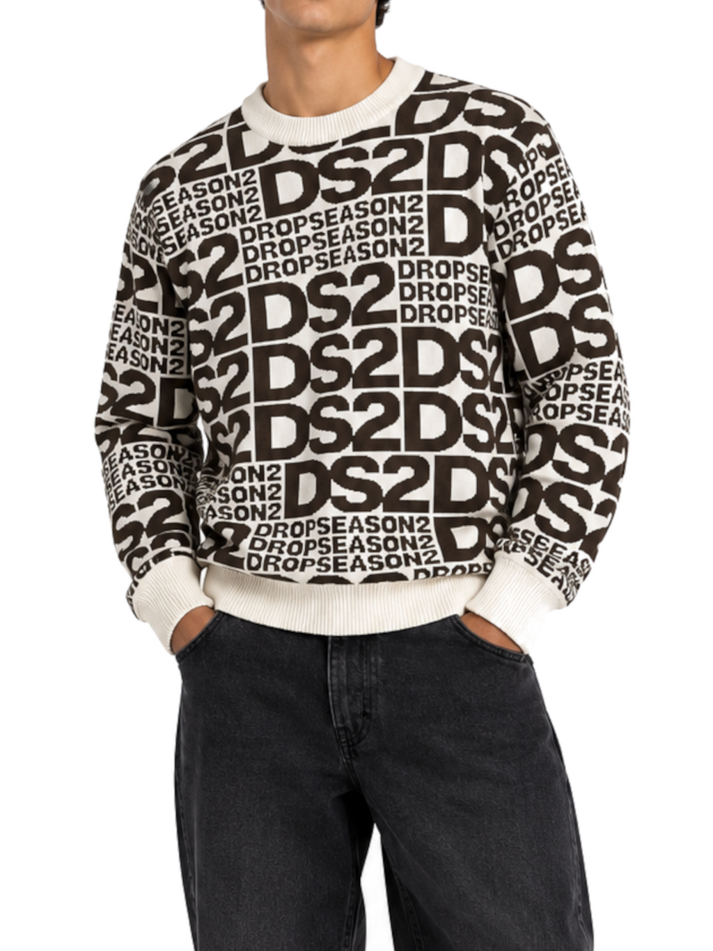 Maglia DS2 Crema multilogo F62A439 CREMA DS2 