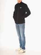 Felpa Emporio Armani Nero train core con zip 8NPM36 1200 EA7 