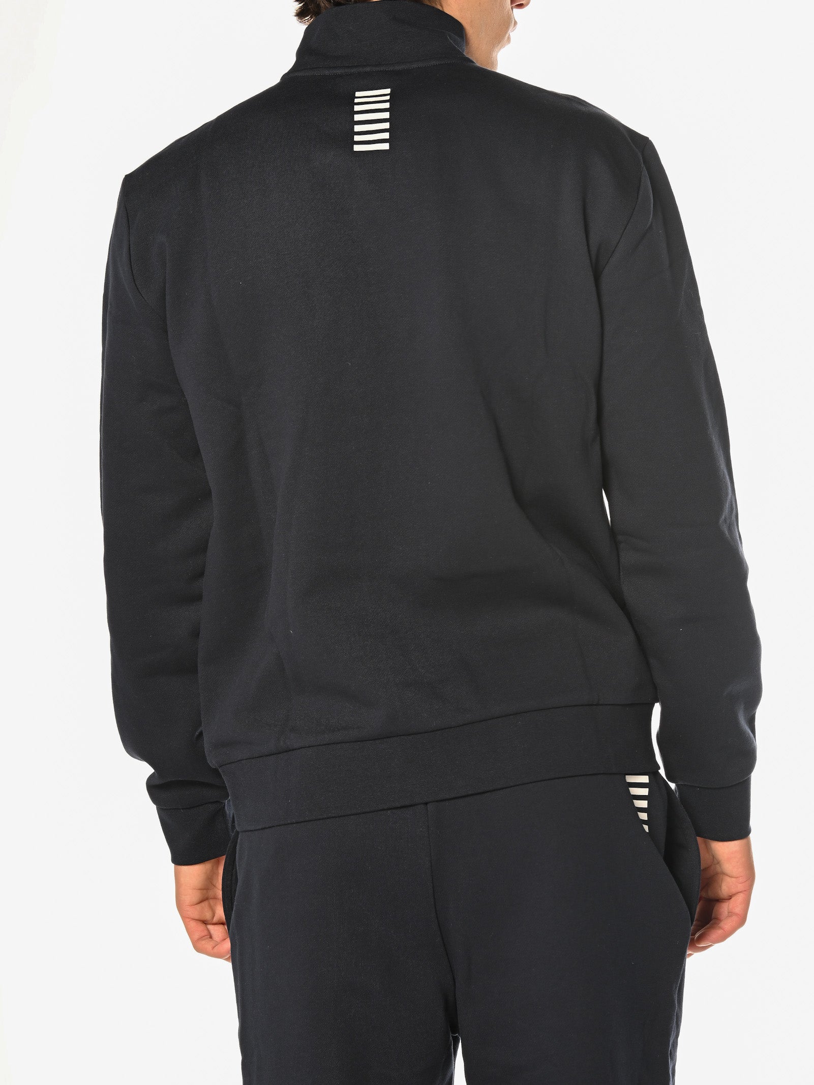 Felpa Emporio Armani Nero train core con zip 8NPM36 1200 EA7 