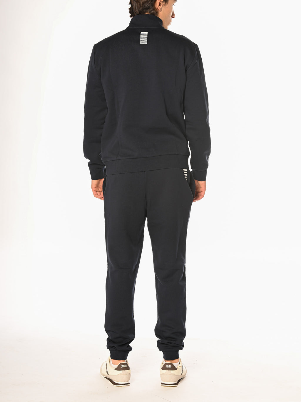 Felpa Emporio Armani Nero train core con zip 8NPM36 1200 EA7 