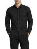 Camicia Gianni Lupo Nero basic elasticizzata GL070DA BLACK GIANNI LUPO 