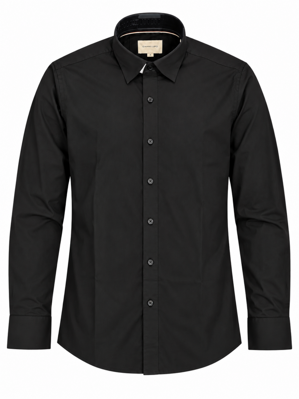 Camicia Gianni Lupo Nero basic elasticizzata GL070DA BLACK GIANNI LUPO 