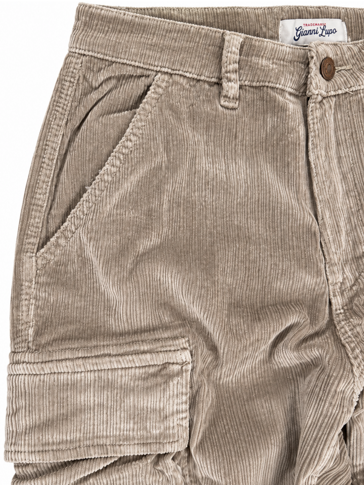 Pantalone Gianni Lupo Beige cargo in velluto GL2557 CAMEL GIANNI LUPO 