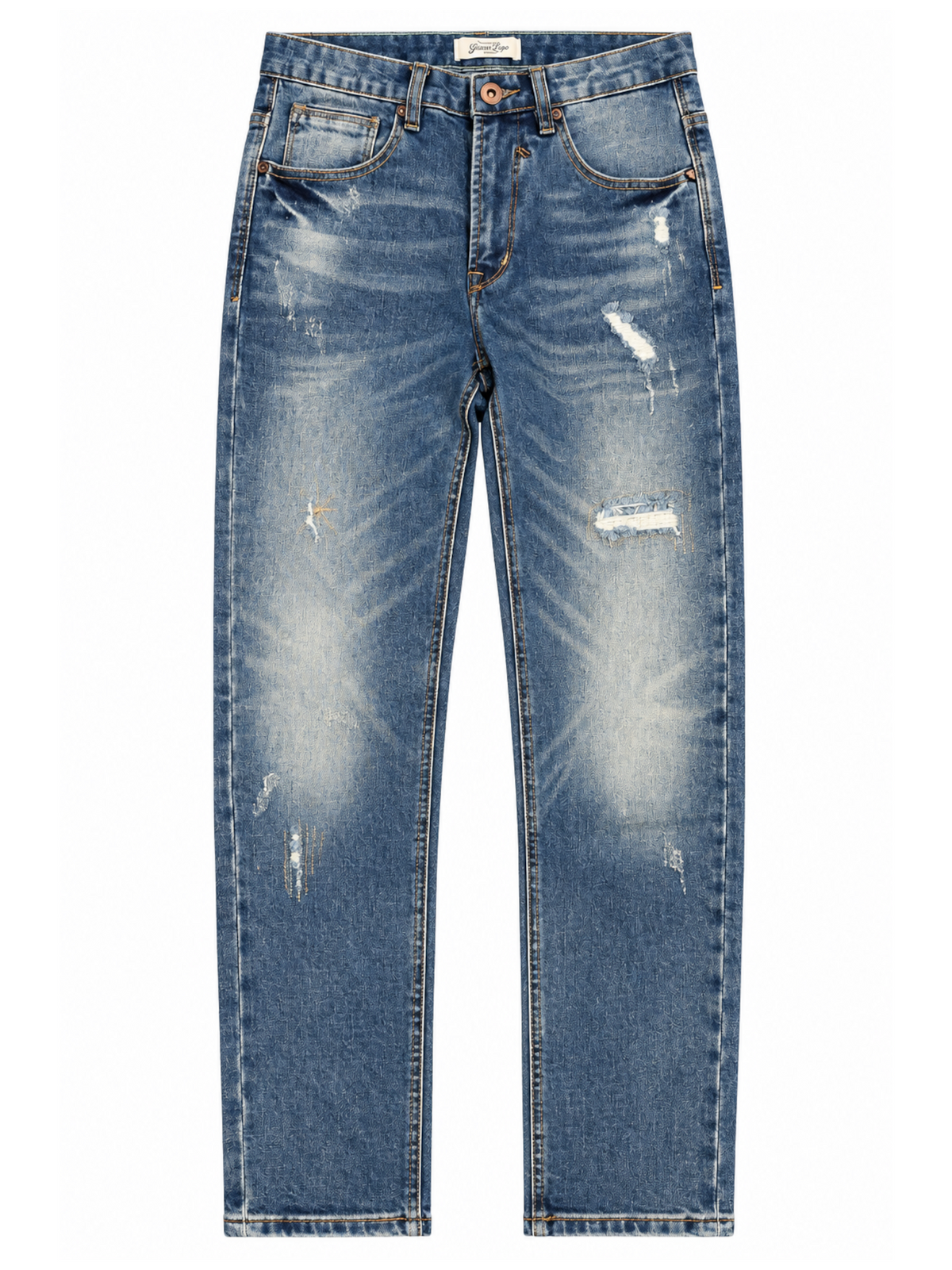 Jeans Gianni Lupo Bruce Medium Blue strappi GL2563YH MEDIUM BLUE DENIM GIANNI LUPO 