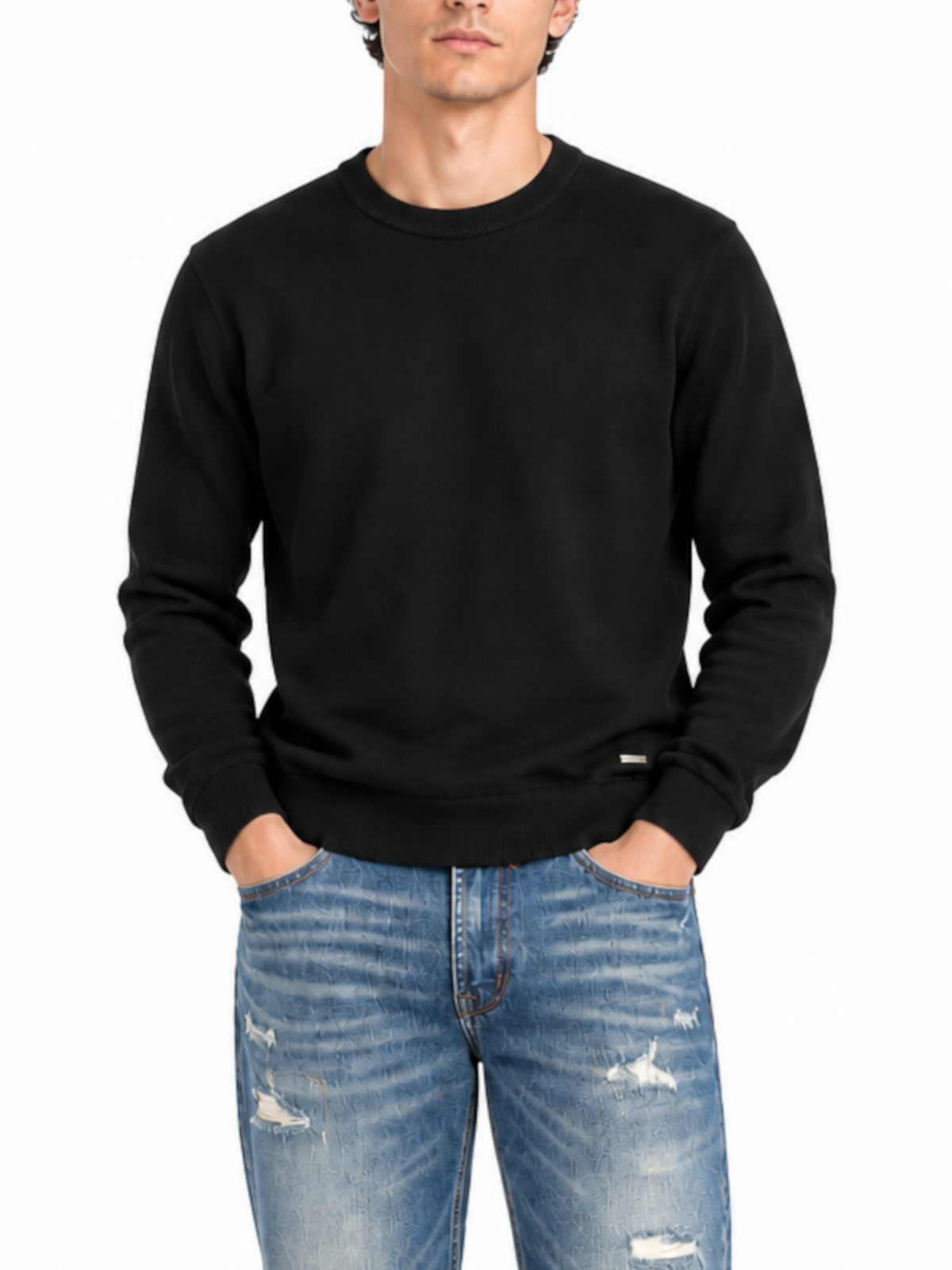 Maglia Gianni Lupo Nero viscosa GL33398 BLACK GIANNI LUPO 
