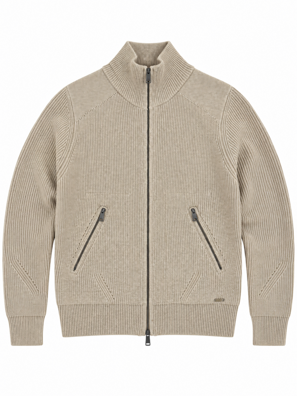 Cardigan Gianni Lupo Beige zip e tasche GL35051 CAMEL GIANNI LUPO 