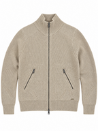 Cardigan Gianni Lupo Beige zip e tasche GL35051 CAMEL GIANNI LUPO 
