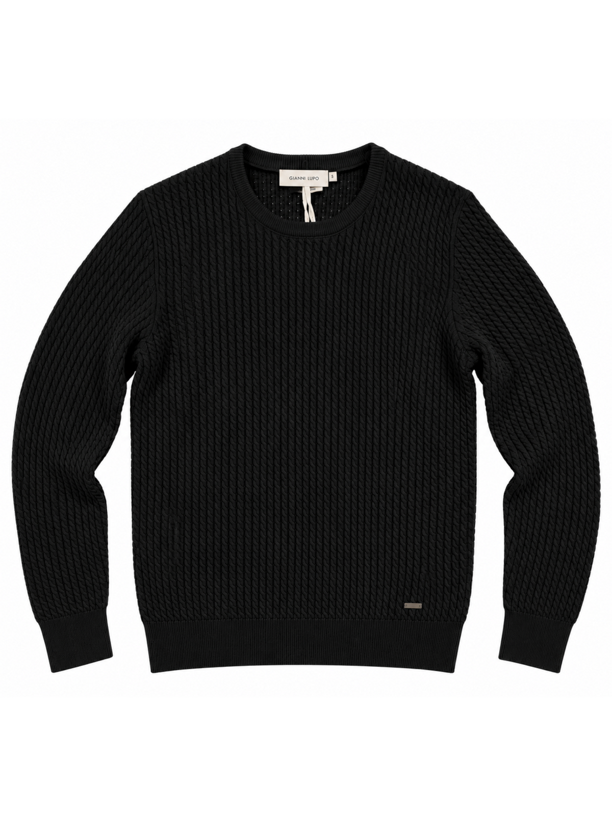 Maglia Gianni Lupo Nero lavorata GL35071 NERO GIANNI LUPO 