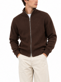 Cardigan Gianni Lupo Marrone a coste GL35152 COFFEE GIANNI LUPO 