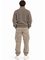 Maglia Gianni Lupo Marrone mezza zip stonewash GL35602 COFFEE GIANNI LUPO 