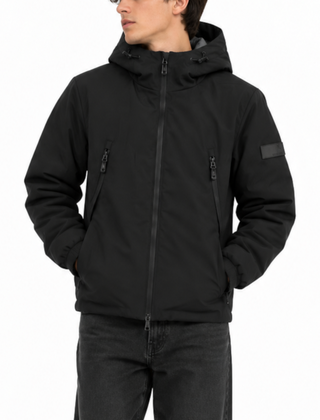 Giubbotto Gianni Lupo Nero con cappuccio GL5069BD NERO GIANNI LUPO 