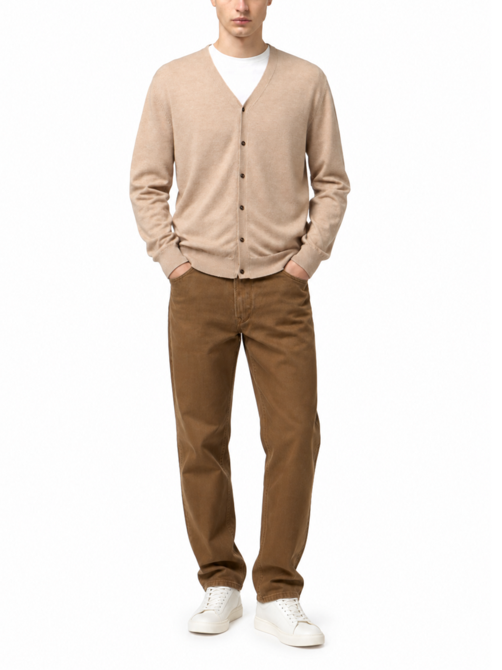 Cardigan Gianni Lupo Beige con bottoni GL513S CAMEL GIANNI LUPO 