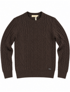 Maglia Gianni Lupo Marrone in ciniglia con trecce GL522S COFFEE GIANNI LUPO 
