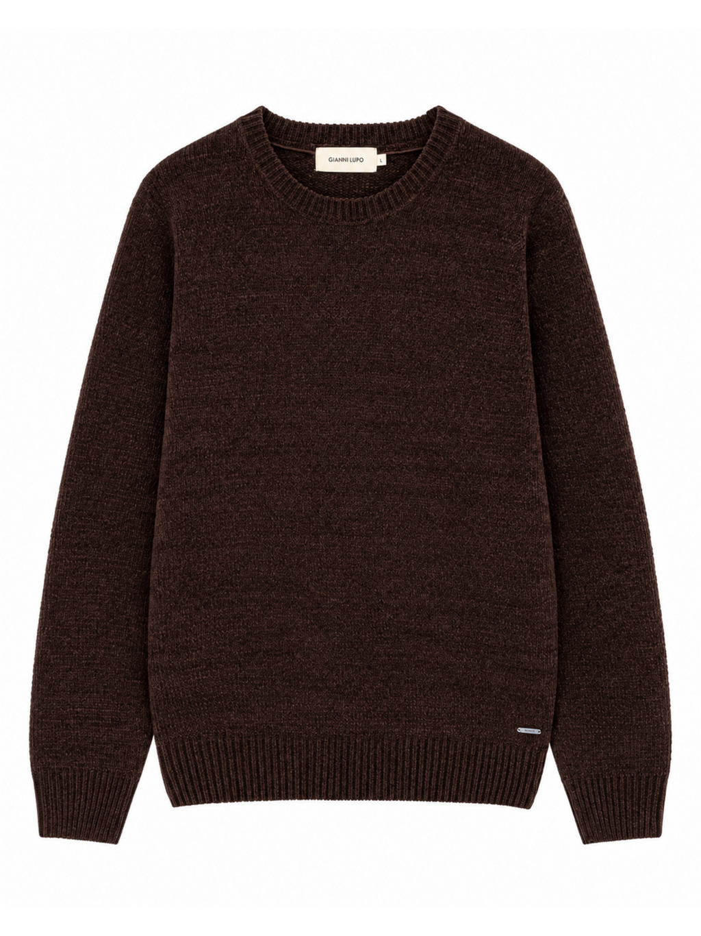 Maglia Gianni Lupo Marrone girocollo ciniglia GL535S COFFE GIANNI LUPO 