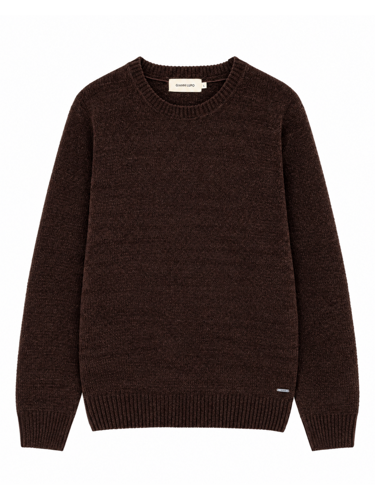 Maglia Gianni Lupo Marrone girocollo ciniglia GL535S COFFE GIANNI LUPO 