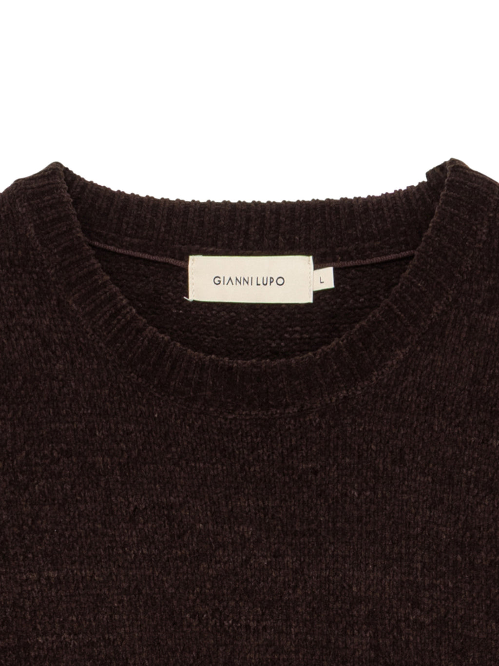 Maglia Gianni Lupo Marrone girocollo ciniglia GL535S COFFE GIANNI LUPO 