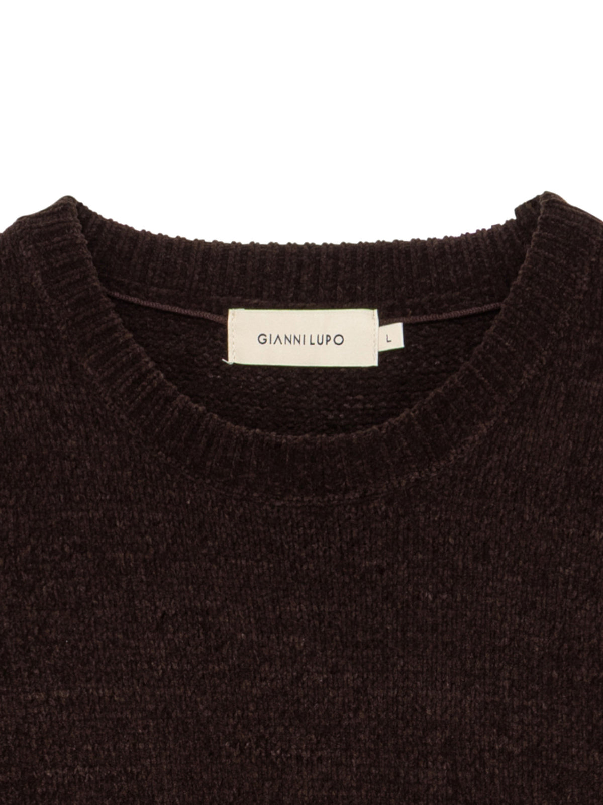 Maglia Gianni Lupo Marrone girocollo ciniglia GL535S COFFE GIANNI LUPO 