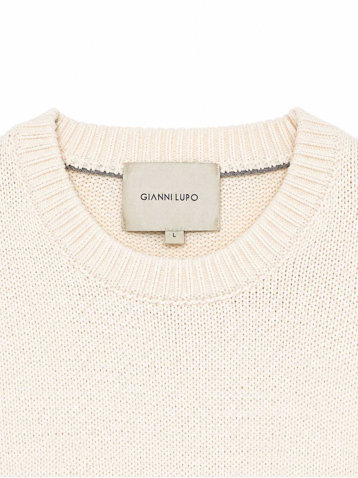 Maglia Gianni Lupo Bianco girocollo ciniglia GL535S WHITE GIANNI LUPO 