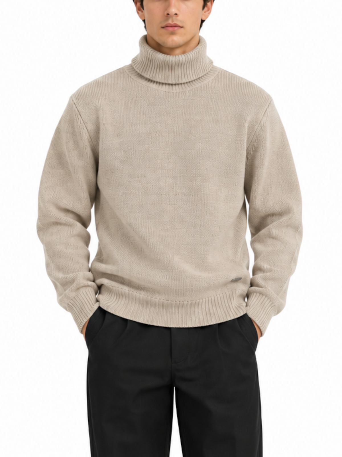 Maglia Gianni Lupo Beige dolcevita ciniglia GL536 BEIGE GIANNI LUPO 