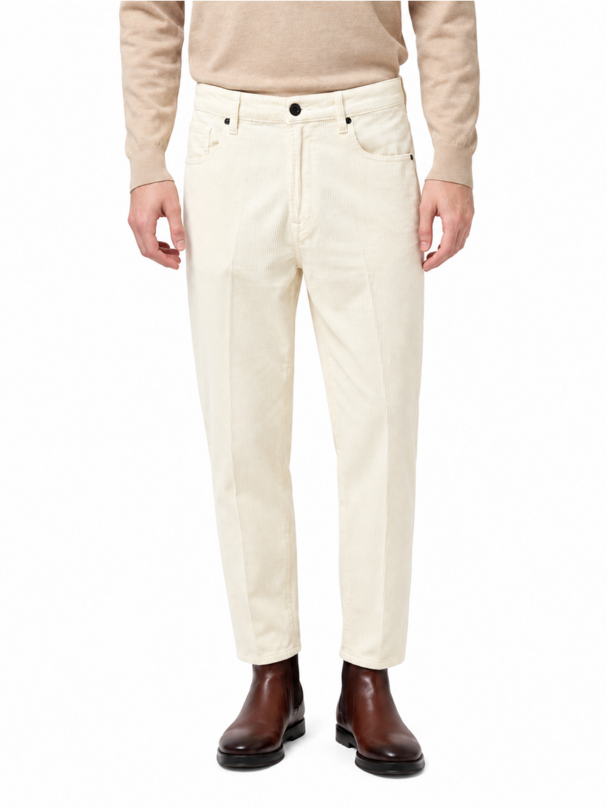 Pantalone Gianni Lupo Panna cooper in velluto GL6227Q PANNA GIANNI LUPO 