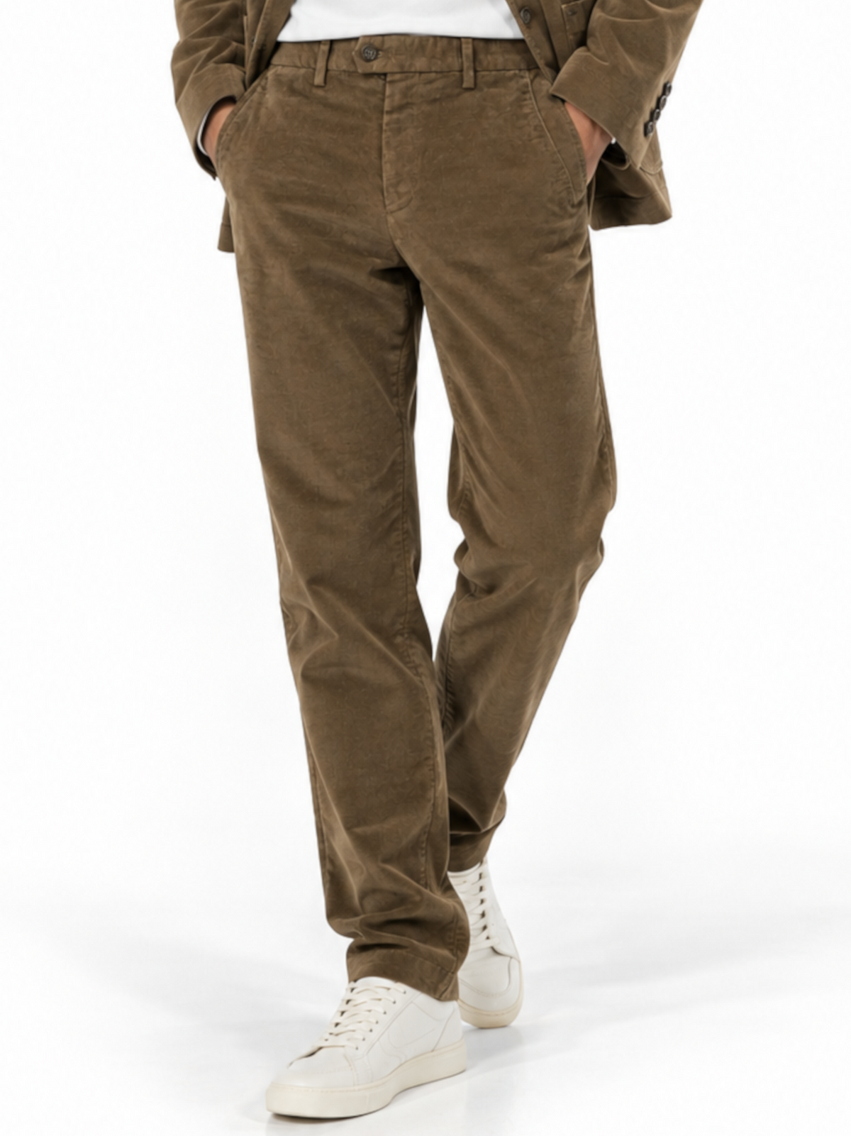 Chino Gianni Lupo Fango in velluto liscio GL7057 MILITARY GIANNI LUPO 